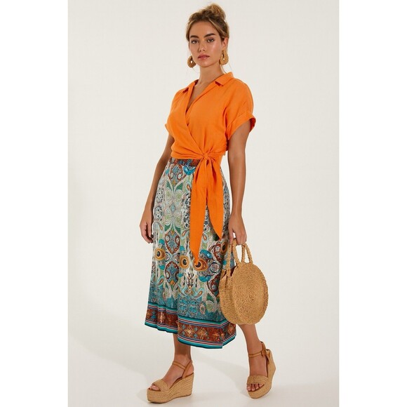 Chico’s Size 3 Maxi Skirt Boho Paisley Print Vibrant Artsy Festival Style - Picture 1 of 7